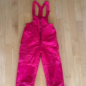 New Girls pink ski overall pants size 6 / 6x
